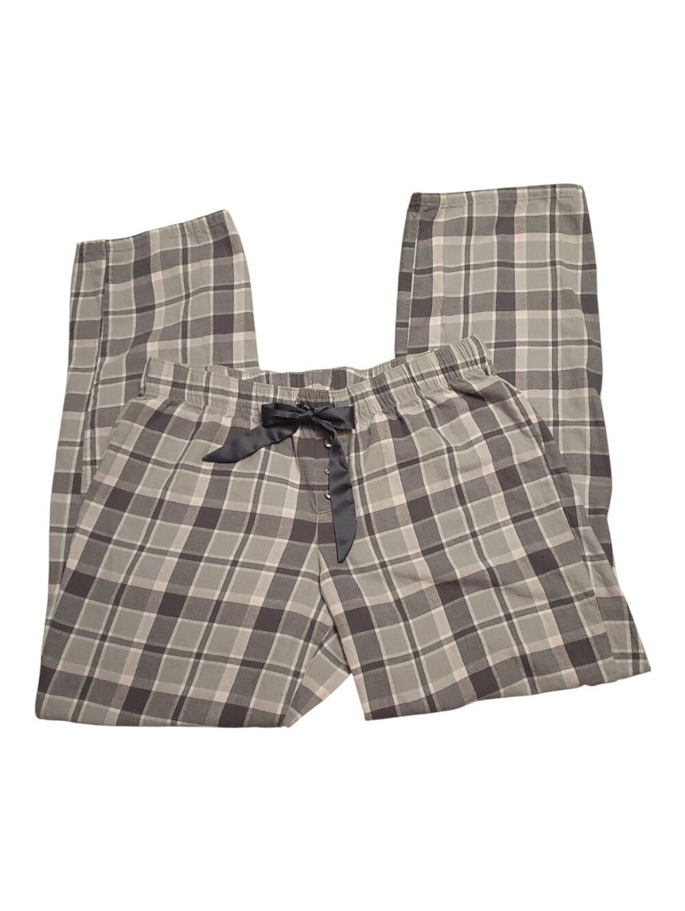 FREE With Purchase* George Pink & Grey Plaid Flannel Pajama Pants, Size Medium